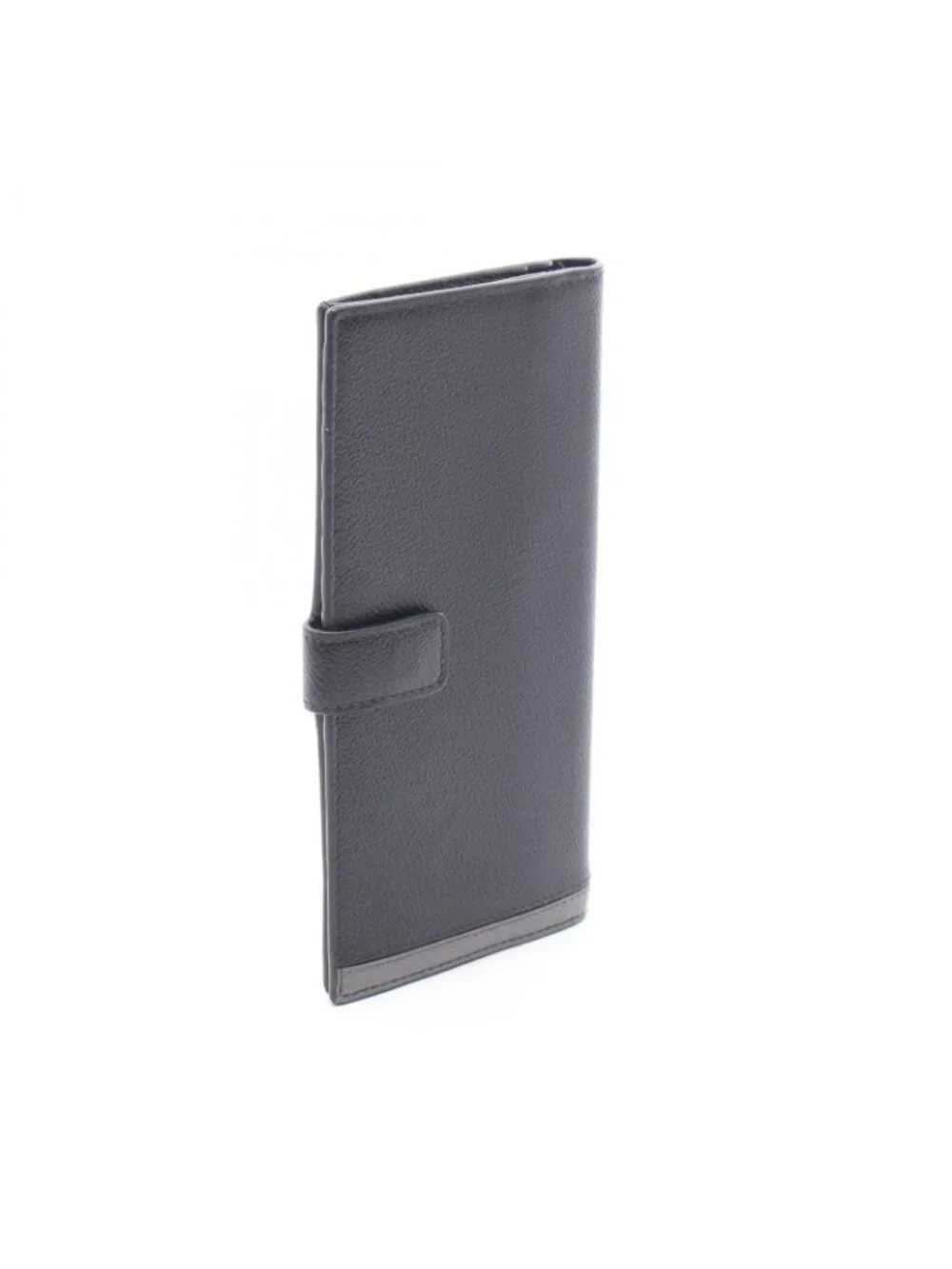 Prada Bifold Wallet Black Gray Leather Long Billfold